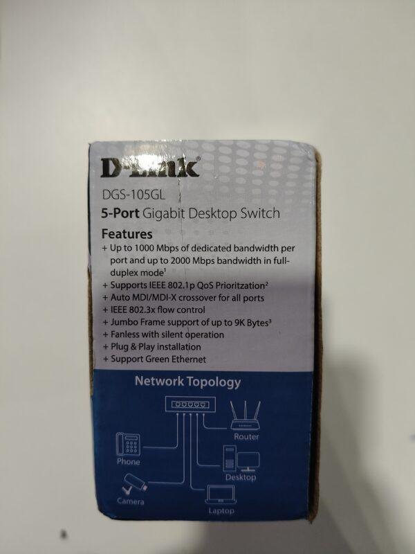 054 Switch D-Link Modelo DGS-105GL de 5 Puertos - Imagen 2