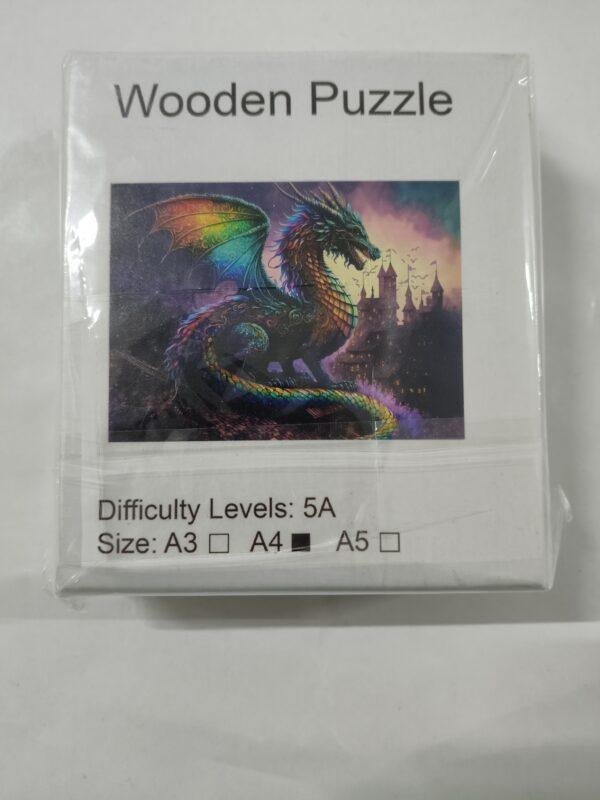 187 Puzzle de Dragón con Piezas de Madera