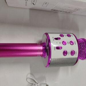 216 Micrófono Wireless con Parlantes HIFI de Color Rosa