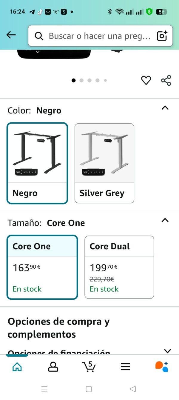 Estructura escritorio ajustable eléctrica - Imagen 3