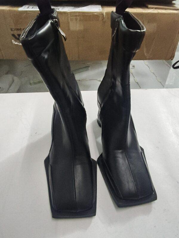 303 Botas Negras de Cuero Para Mujer Talla 38
