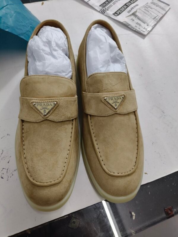 403 Zapatillas Tipo Mocasin Prada Color Beige